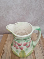 Pichet barbotine Saint-clément décor fraises 🍓 | pièce ancienne