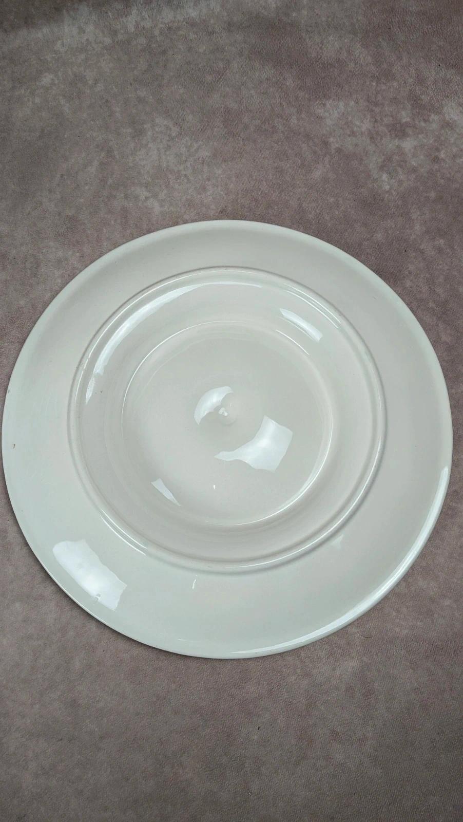 Service 12 assiettes à huîtres + grand plat Longchamp majolique vert coquillage vintage