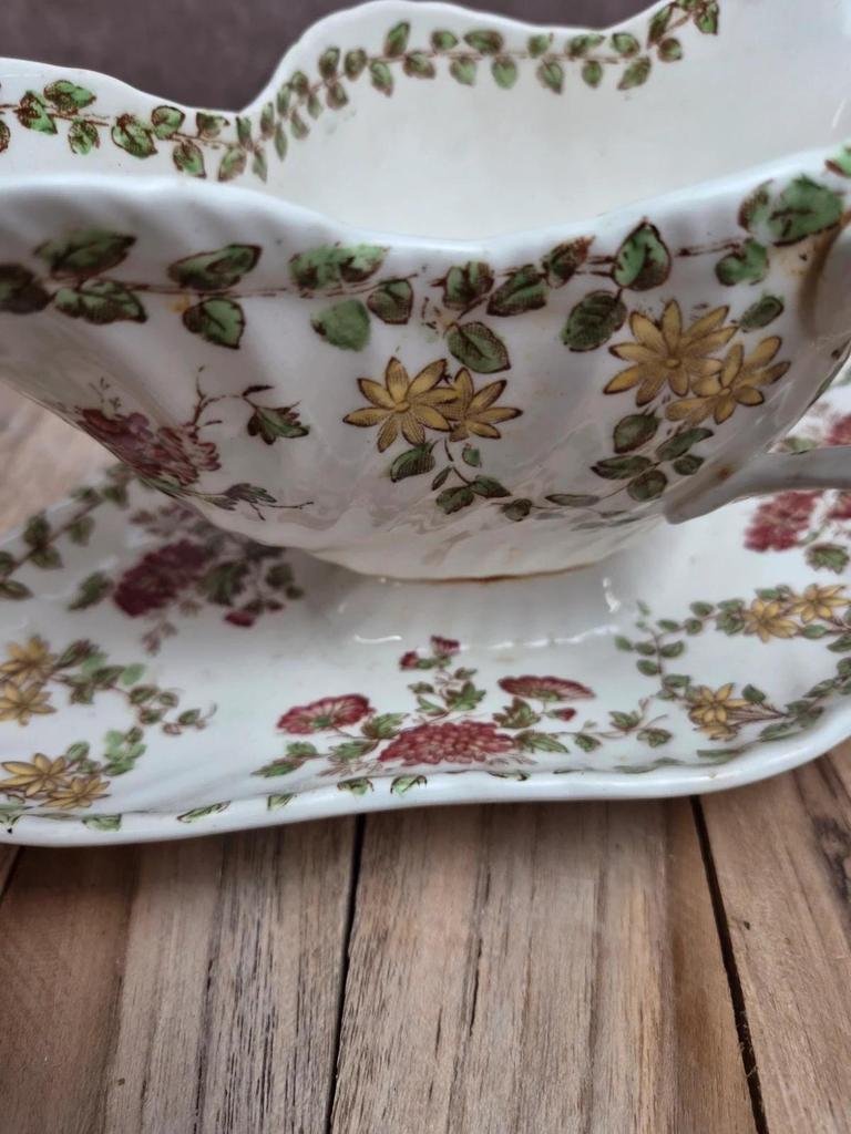 Saucière ancienne anglaise W.a. Adderley & Co – Staffordshire – fin Xixe