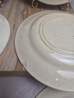 Lot de 6 assiettes plates anciennes Gien – Terre de Fer – modèle Bengale