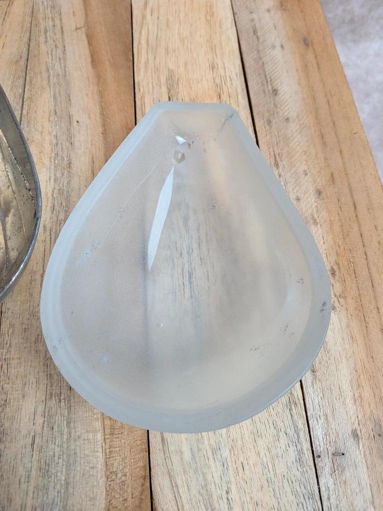 Beurrier saucière vintage Art déco en métal argenté – Coquillage