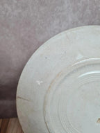 Lot 4 assiettes à dessert anciennes Terre de Fer décor œillet bleu 💙