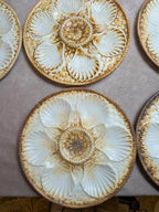 Service à huîtres coquillages vintage Longchamp