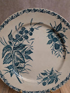 Assiette terre de fer Badonviller modèle Mûre – décor bleu