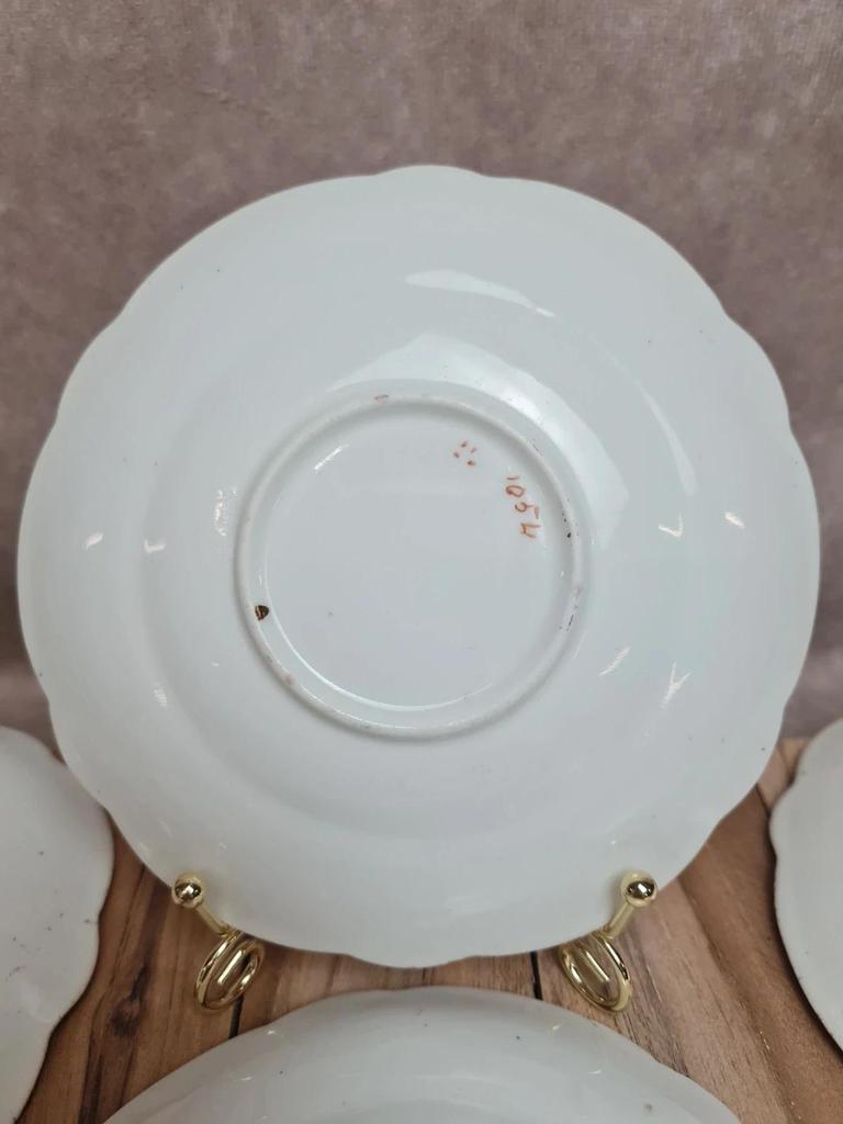 Lot de 7 coupelles anciennes porcelaine anglaise décor floral doré 🌸