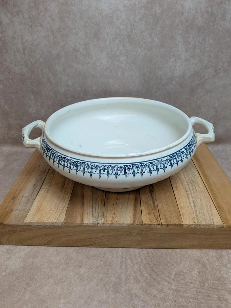 Soupière vintage Saint-amand Hamage modèle Primax bleu terre de fer