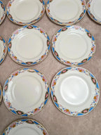 Service à gâteaux vintage Digoin Sarreguemines – 1 plat + 10 assiettes à dessert