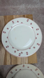 Lot de 4 assiettes plates vintage Sarreguemines – modèle Andrée