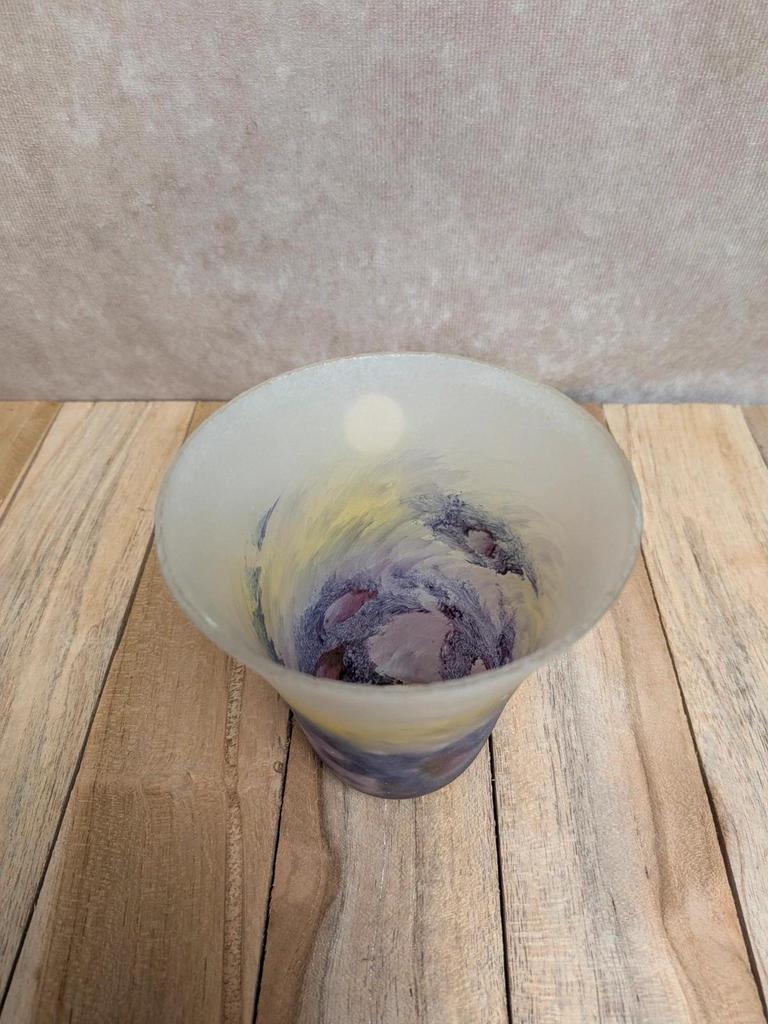Abat-jour ancien en pâte de verre
