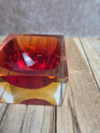 Cendrier vide-poche en verre sommerso attribué à Flavio Poli Seguso Murano design italien