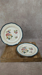 Lot de 2 assiettes anciennes Longwy « Shanghai »