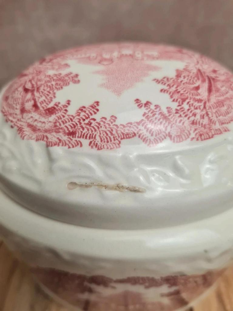 Boîte ancienne Masons Vista rouge – Terre de fer anglaise 🇬🇧