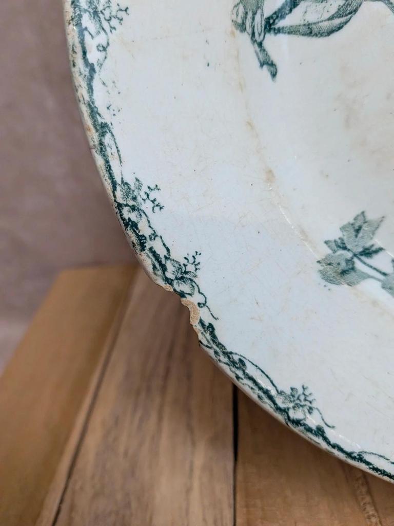 Assiette terre de fer Lunéville modèle champêtre