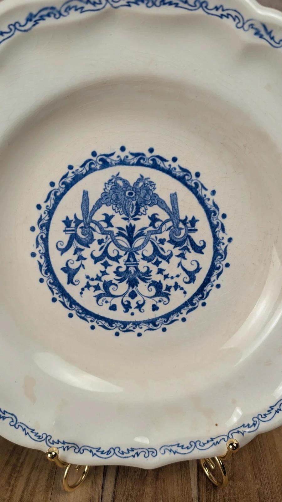 Assiette creuse ancienne Gien – Modèle Rouen