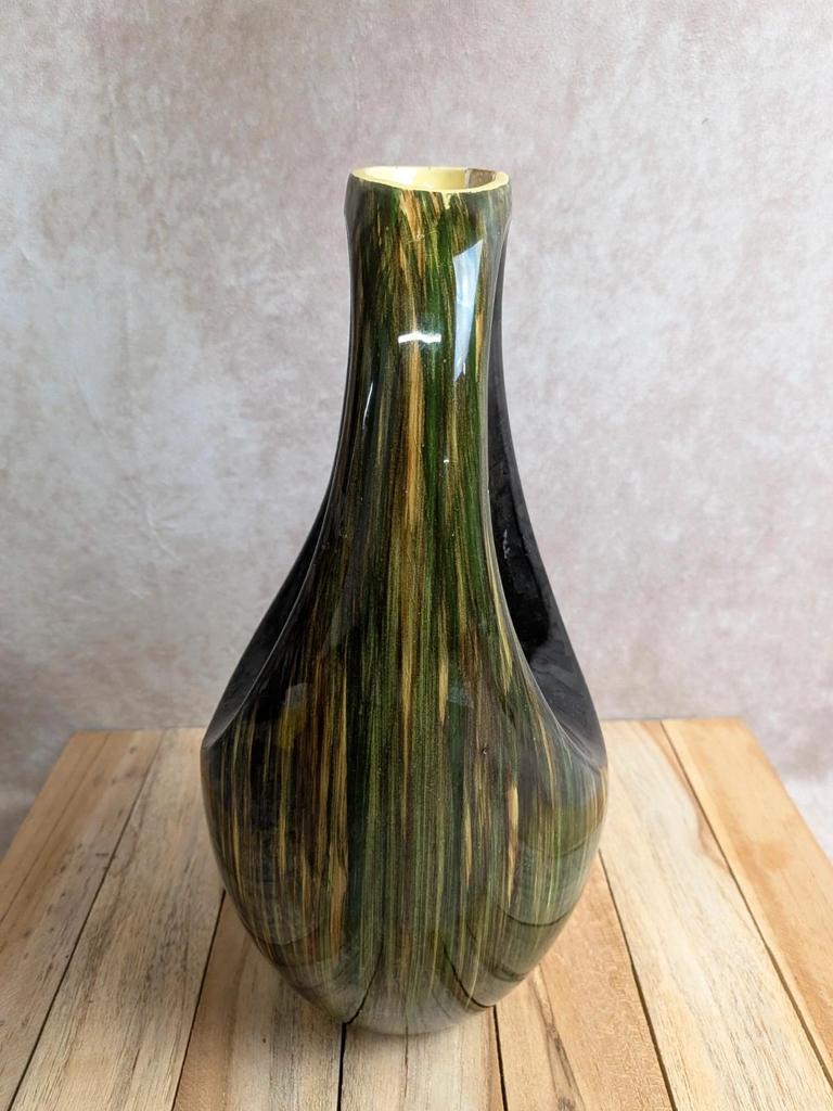Grand vase pichet Saint-clément – Céramique émaillée verte – Vintage