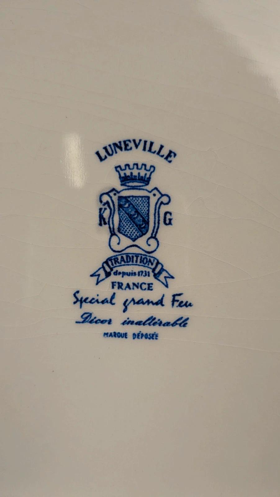 Plat ovale ancien Lunéville – Modèle The Cottage –