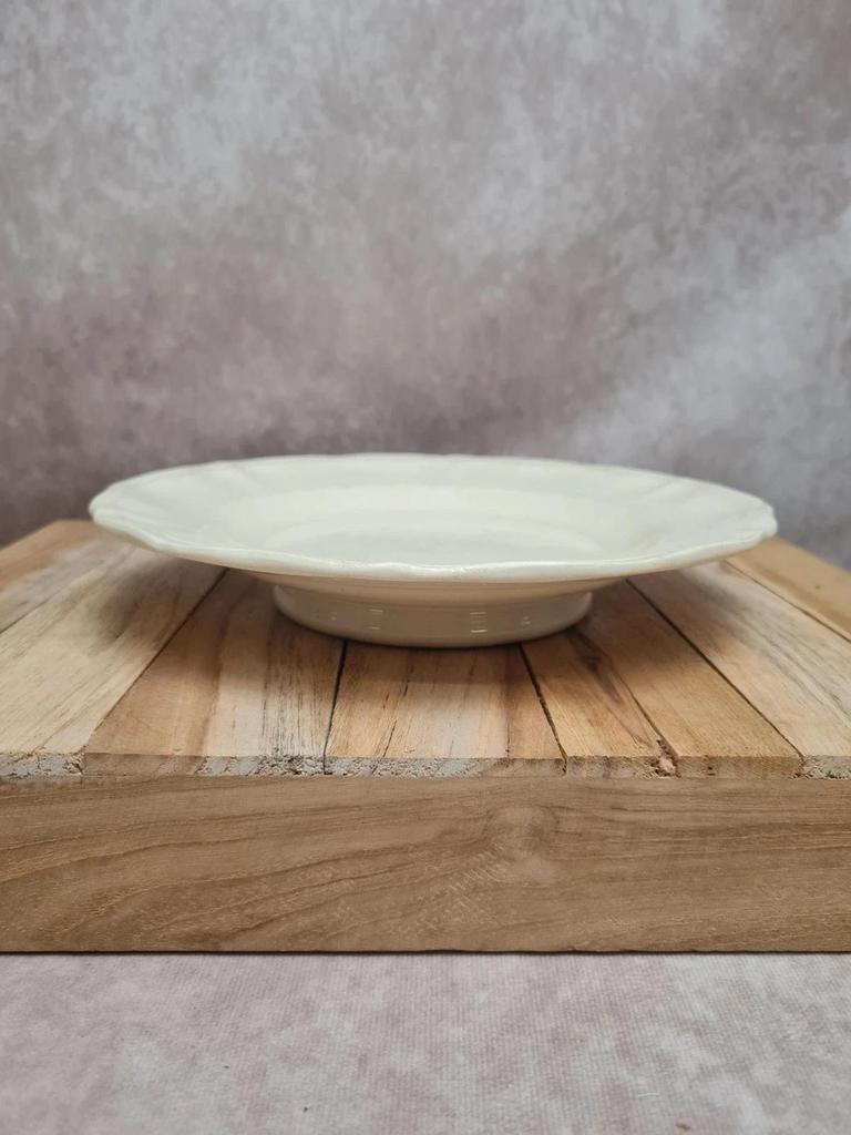Assiette sur pied / compotier Sarreguemines ancien terre de fer 24,5 cm 🤍