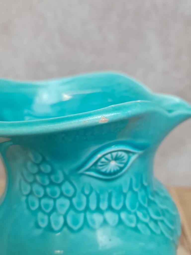 Pichet St-clément modèle Aigle 🐦 turquoise céramique vintage