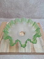 Abat-jour ancien en verre dépoli vert 🍃
