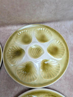 Lot de 6 assiettes à huîtres / coquillages vintage Moulin des Loups