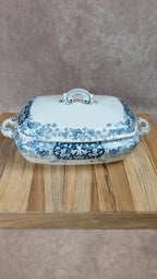 Légumière ancienne Kg Lunéville modèle Marceau décor bleu