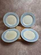 Lot de 4 assiettes plates anciennes anglaises B.p.w.&m. Milan – Terre de fer