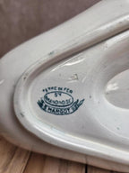 Saucière terre de fer Saint-amandinoise modèle Margot – décor bleu ancien