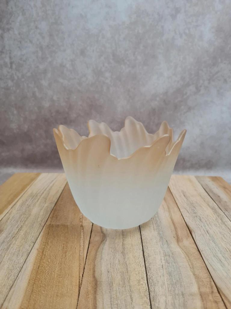 Abat-jour vintage tulipe en pâte de verre dépoli