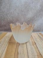 Abat-jour vintage tulipe en pâte de verre dépoli