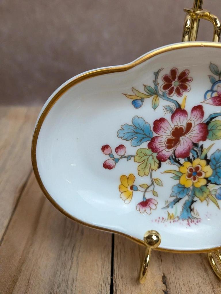 Petit plat vide-poche vintage Coalport Ming Rose