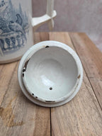 Théière Terre de fer Creil et Montereau Khiva décor bleu Xixe – rare