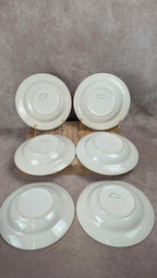 Lot de 6 assiettes creuses Castellania bleu vintage