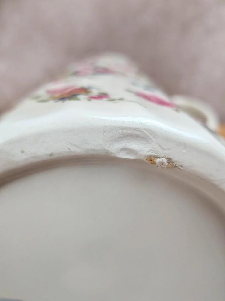 Grand pichet Fleury Staffordshire – décor floral anglais