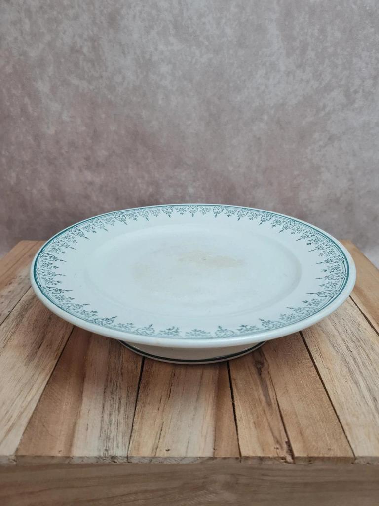 Compotier sur pied ancien Saint-amand modèle 4500 – décor vert délicat 🌿