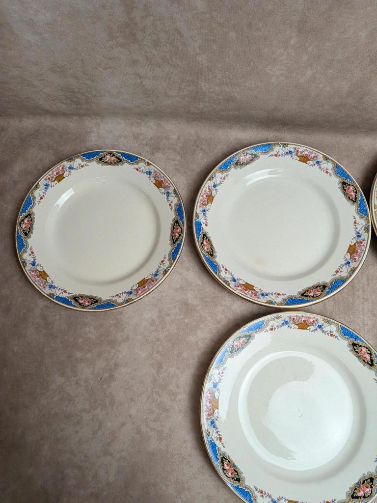 Service à gâteaux vintage Digoin Sarreguemines – 1 plat + 10 assiettes à dessert