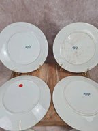 Lot de 6 assiettes plates Badonviller – modèle “oriental” 🩵
