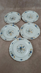 Lot de 5 assiettes à dessert anciennes Limoges U.l.i.m