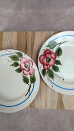 Lot de 2 assiettes plates Sarreguemines modèle Liliane