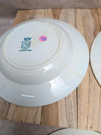 Lot de 3 assiettes creuses anciennes Saint-amand modèle Argenton Terre de fer
