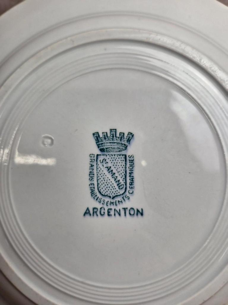 Assiette creuse ancienne Saint-amand – Modèle Argenton