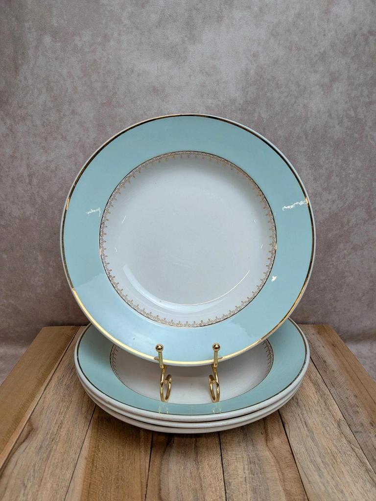 Lot de 4 assiettes creuses Lunéville modèle Senlis