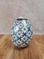 🩵 Œuf décoratif en porcelaine “paris Royal” peint à la main 🩵