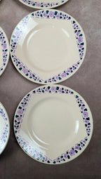Lot 8 assiettes à dessert Longchamp Terre de Fer modèle Cannes