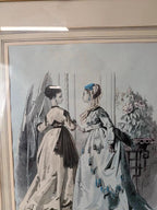 Gravure de mode ancienne encadrée – L’illustrateur des Dames