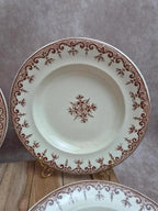 Lot de 5 assiettes creuses Terre de Fer Clairefontaine Rouen sépia Xixe