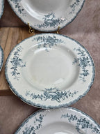 Lot de 6 assiettes creuses Terre de Fer Hippolyte Boulenger Choisy-le-roi modèle Rochambeau