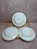Lot 3 assiettes creuses Terre de Fer A. Lebacqz & M. Bouchart Floral