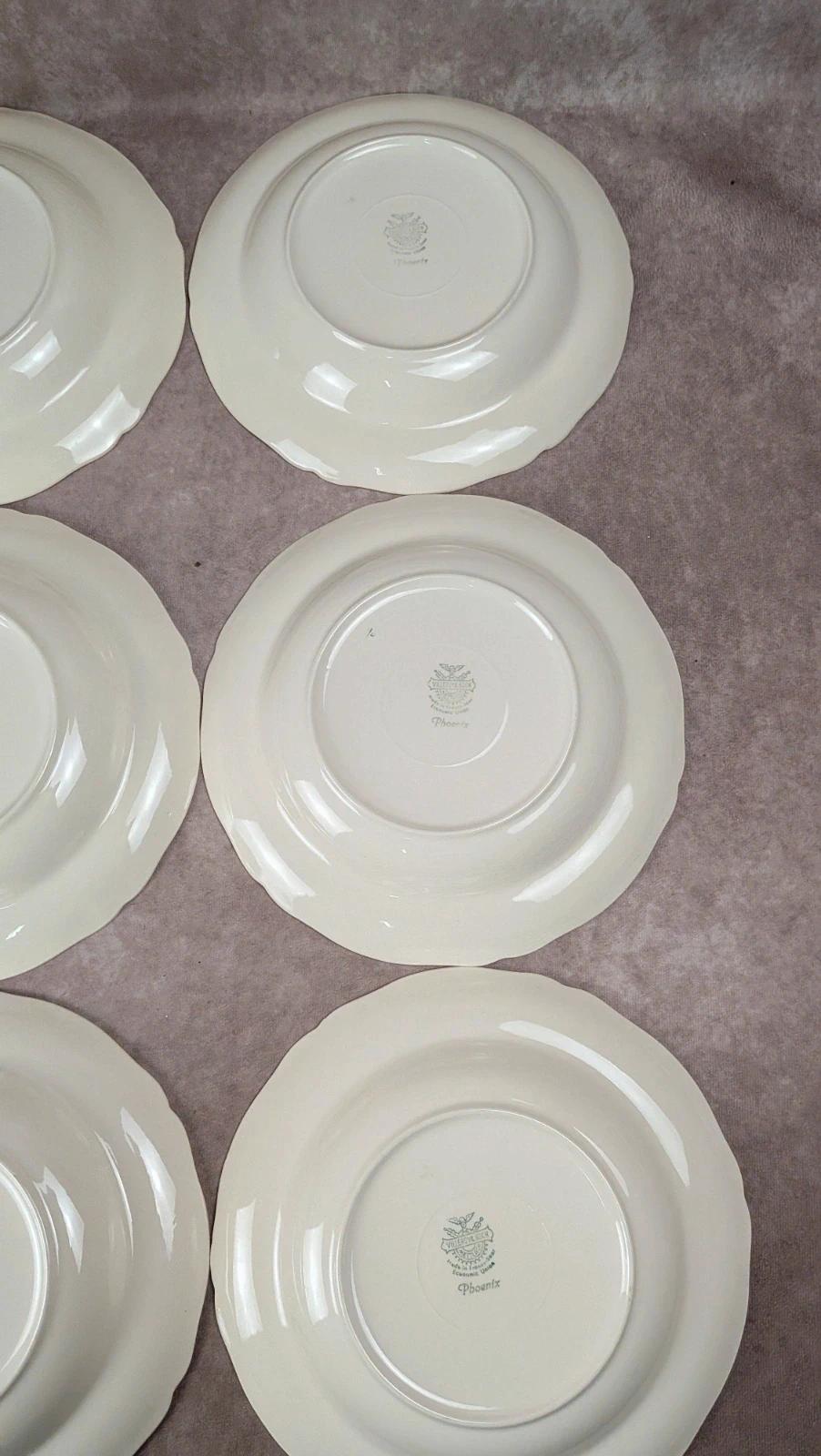 Lot de 6 assiettes creuses Villeroy & Boch – modèle Phoenix
