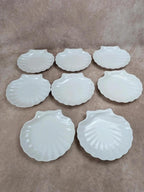 Lot de 8 assiettes coquille Saint-jacques