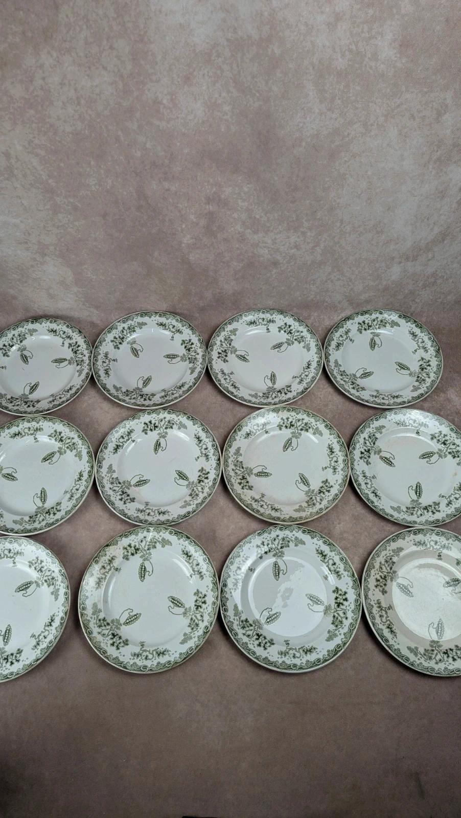 Lot 12 assiettes plates Terre de Fer Saint-amand modèle Modern Style 22 cm